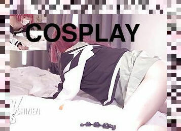 Rock Cosplayer Bocky Gets Fucked by Japanese Crossdresser Femboy Anime Cosplay 8