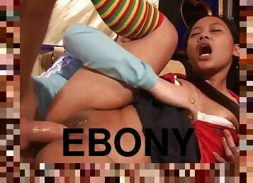 Exotic ebony dutch babe interracial sex