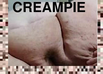 tučné, pička, creampie, bbw, semeno, šťavnaté