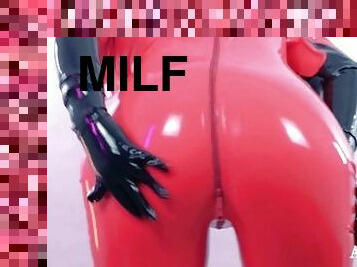 pelancapan, milfs, orang-german, fetish, latex, solo, getah, mengusik