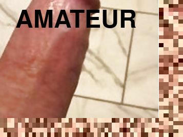 masturbation, amatör, mogen, gigantisk-kuk, pov, kåt, ensam, kuk