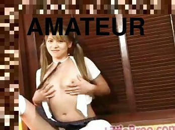 masturbación, amateur, adolescente, latino, estrella-del-porno, mona, uniforme