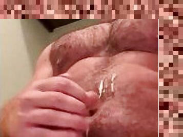 mandi, ayah, berambut, besar-huge, cumshot-keluarnya-sperma, penis-besar, homo, sperma, toilet, seorang-diri