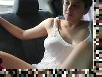 masturbation, public, chatte-pussy, lesbienne, ados, doigtage, voiture, solo