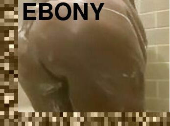 Ebony bbw in shower