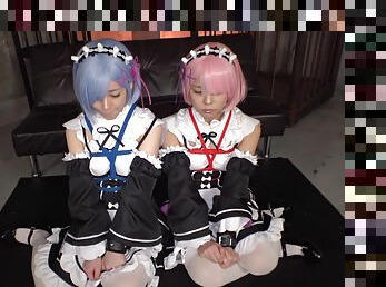 Rem And Ram Cosplayer Double Anal Session