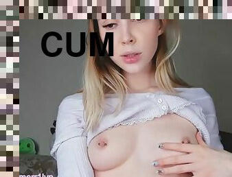 masturbácia, teenagerské, semeno, blondýna, webkamera