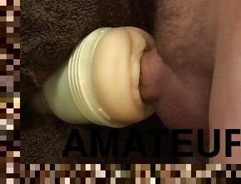 Slowly shallow fucking my Fleshlight before bed