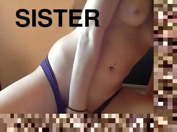 Step sister fingering herself