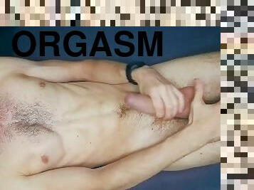Top view of a sexy guy and his bright orgasm makes you cum