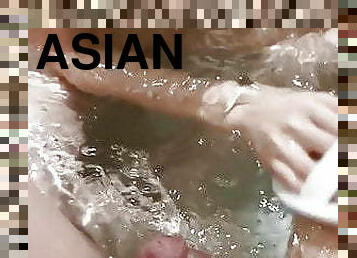 asia, mandi, orang-telanjang, umum, isteri, penis-besar, cina