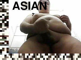 asiatisk, bading, feit, onani, utendørs, offentlig, amatør, stor-pikk, homofil, bbw