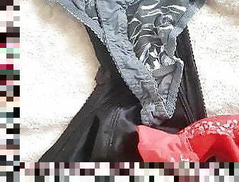 Cum on the panties of my beloved mother-in-law