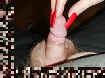 A Long Nails Handjob is the best Valentine's Day Gift *Red Nails/Intense Cumblast*