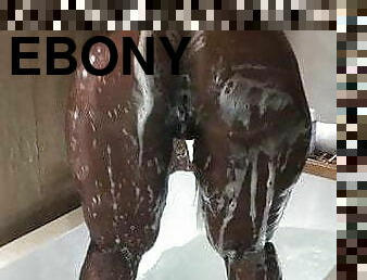 culo, bañando, negra-ebony, estrella-del-porno, negra, culo-sexy, a-solas, húmedo, africano