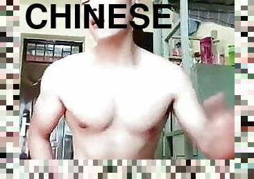 handsome chinese twink with nice dick slapping his face (36)