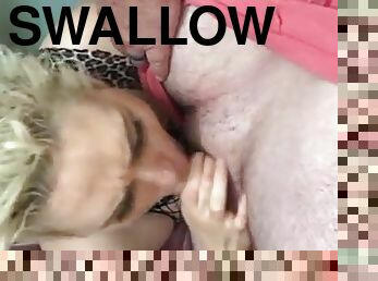 Masha swallow cum facial