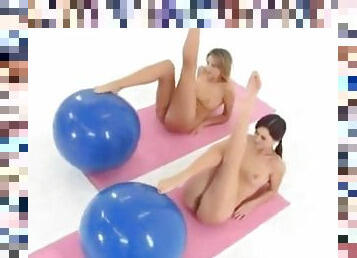 Totally Nude Balance Ball Workout (abridged)