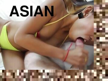 azijski, tajlanđani, kurva, beli, kurac