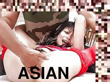 asiatisk, store-pupper, blowjob, japansk, gruppesex, fingret, trekant, undertøy, vagina, pupper