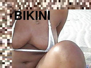 celebrity, latinské, pláž, bikini