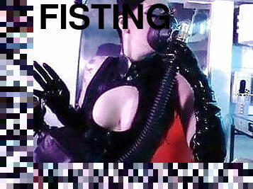 fisting, anal, beskidt, latex, elskerinde, femidom, penetrering