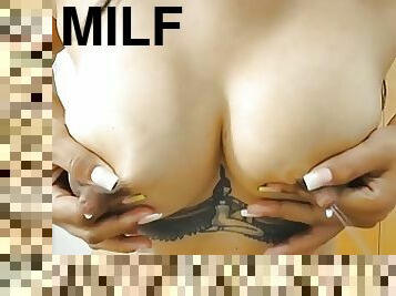 gros-nichons, extrême, milf, maman, seins, lait, en-lactation