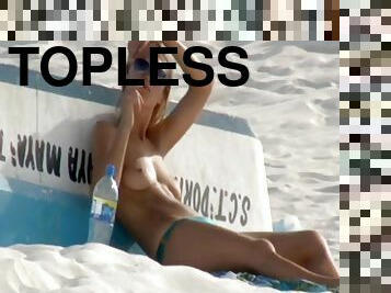 plaża, topless