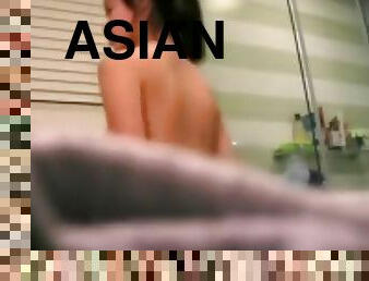 asiatisk, bad, amatör, tonåring, kamera, dusch, gömd, asiatisk-tonåring