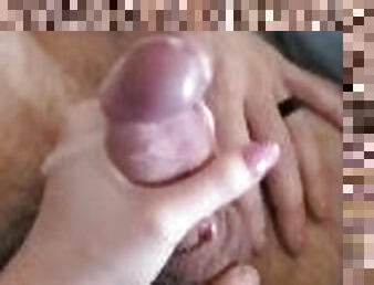 Quick handjob from my sexy wife