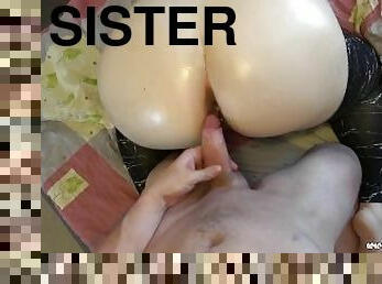 ענק-huge, נוער, חרמןנית, אחות-sister, תחת-butt, ענק, עסיסי