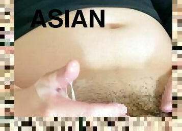 asiatique, masturbation, amateur, ejaculation-sur-le-corps, gay, japonais, solo, bisexuels