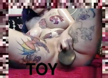 Rare tatooed punk goth deep anal toys riding OlalaCam
