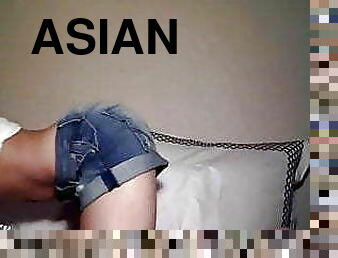 asiatiche, masturbarsi, giocattoli, serie, peni-finti