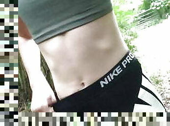 Nike Pro Shorts in woods