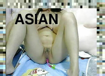 asia, berambut, puting-payudara, tua, lesbian-lesbian, mainan, bersetubuh, 18-tahun, mesin, cantik