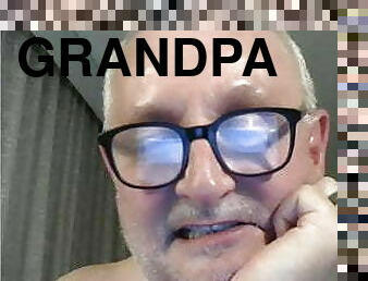 grandpa cum on webcam