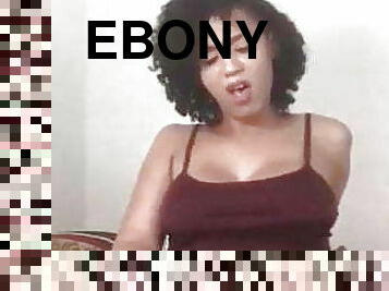 Ebony Hung Shemale Ejaculating!