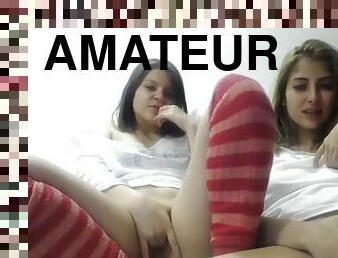 masturbación, amateur, lesbiana