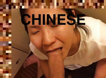 My loyal Chinese chick deepthroats me with a facial