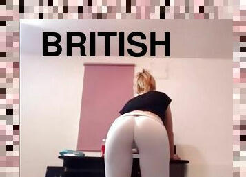 traseiros, masturbação, adolescente, meias-calças, britânico, latex, branco, provocando