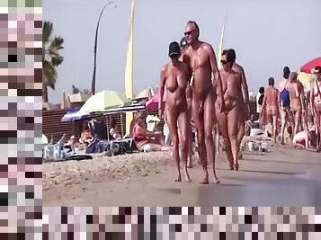 nudist, public, amatori, camera, voyeur