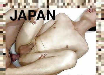 asiatisk, anal, pikslikkeri, kæmpestor-pik, bøsse, japans, sluge, sperm, twink, tatovering