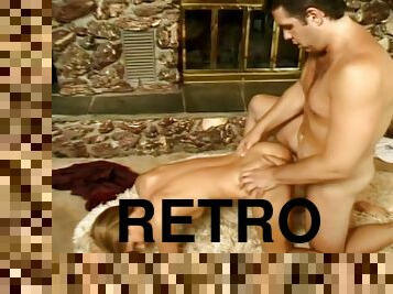 anal, hardcore, vintage, retro, ejaculação, batendo, engraçado