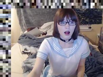 Nerdy Trans Girl Facial