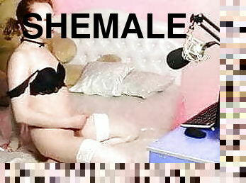 shemale, tranny, vibrátor, sólo