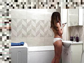 göt, banyo-yapma, mastürbasyon-masturbation, boşalma, amcık-pussy, güzellik, genç, parmaklama, mükemmel, duş