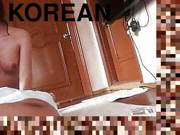 Korean slut shows off her tits for her fans