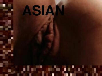 asiatique, masturbation, orgasme, chatte-pussy, ados, doigtage, humide, tatouage