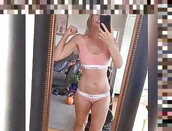 mogen, blond, bikini, svensk